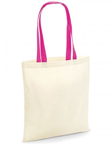 WFM Bag for Life - Contrast Handles W101C naturel / fuchsia