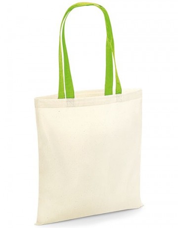 WFM Bag for Life - Contrast Handles W101C naturel / limoen groen