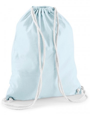 WFM Cotton Gymsac W110 pastel bluewhite