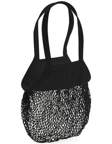 WFM Organic Cotton Mesh Grocery Bag W150 black