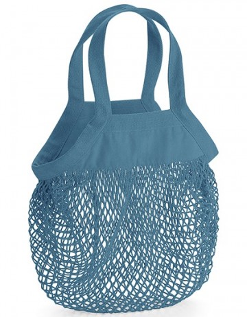 W151 WFM Organic Cotton Mini Mesh Grocey Bag airforce blauw