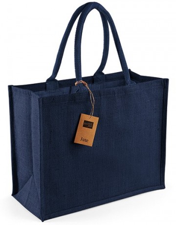 WFM Classic Jute Shopper W407 marineblauw / marineblauw