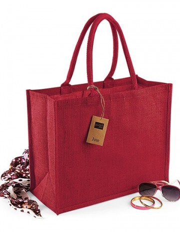 WFM Classic Jute Shopper W407 rood / rood