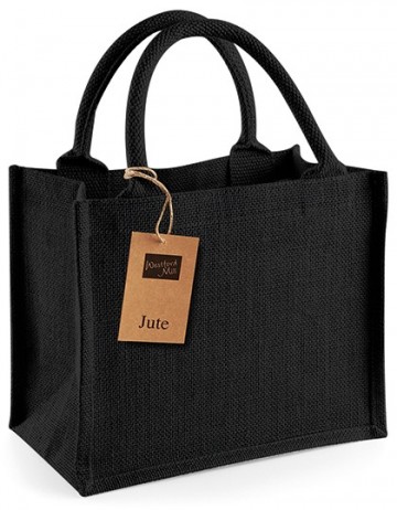 WFM Jute Mini Gift Bag W412 zwart