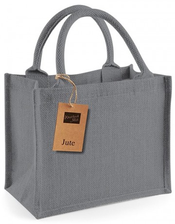 WFM Jute Mini Gift Bag W412 grafiet grijs