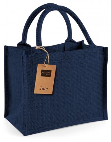WFM Jute Mini Gift Bag W412 maarineblauw