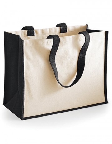 WFM Printers' Jute Classic Shopper W422 zwart