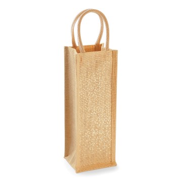 WFM Shimmer Jute Bottle Bag W433