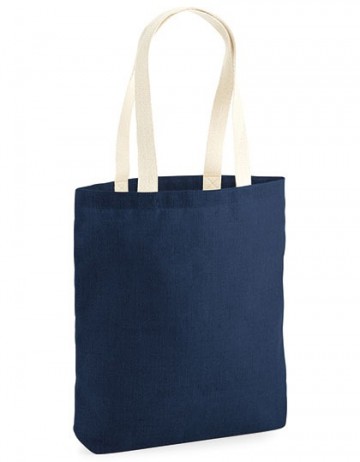 WFM Unlaminated Jute Tote W455 navynatural