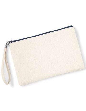 WFM Canvas Wristlet Pouch W520 naturl / marineblauw
