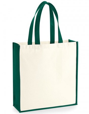 WFM Gallery Canvas Tote W600 naturel / flessengroen