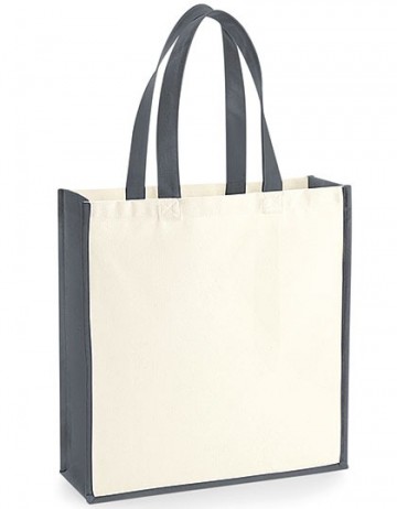 WFM Gallery Canvas Tote W600 naturel / grafiet grijs