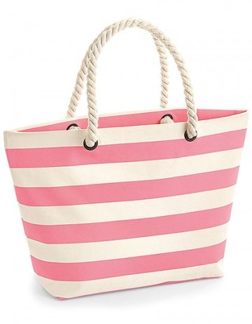 WFM Nautical Beach Bag W680 naturel / rose