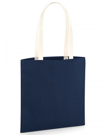 WFM EarthAware™ Organic Bag for Life - Contrast Handle W801C frans marineblauw / naturel