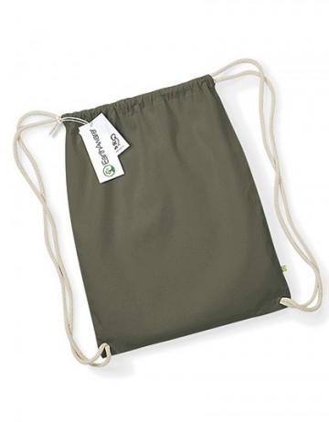 WFM EarthAware™ Organic Gymsac W810 olive green / wit