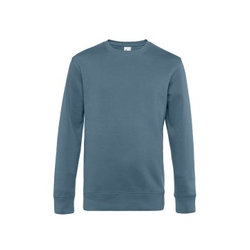 WU01K B&C King Crew Neck461 nordic blauw