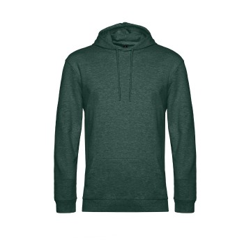 WU03W B&C #Hoodie 618 heather donkergroen