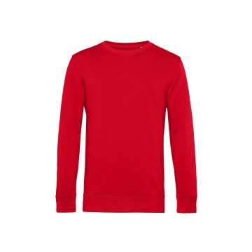 WU31B B&C Organic Crew Neck sweate 004 rood