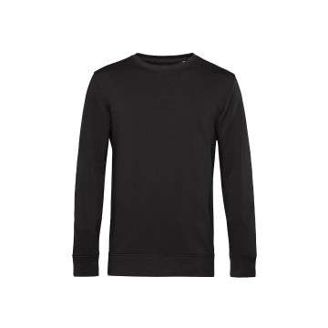 WU31B B&C Organic Crew Neck sweate 005 urban zwart