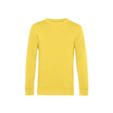 WU31B B&C Organic Crew Neck sweate 205 geel fizz
