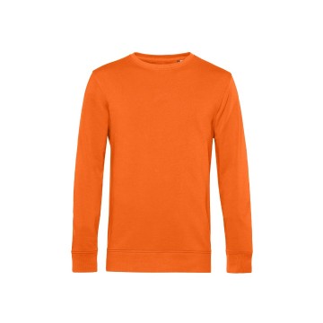 WU31B B&C Organic Crew Neck sweate 233 puur oranje