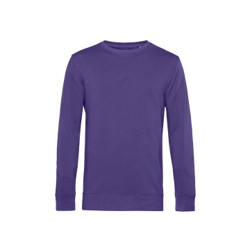 WU31B B&C Organic Crew Neck sweate 351 radiant paars