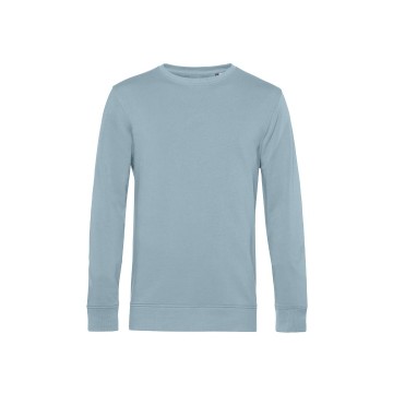 WU31B B&C Organic Crew Neck sweate 475 blauw mist