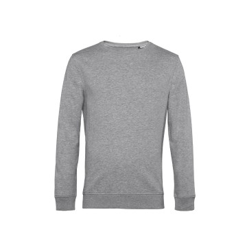 WU31B B&C Organic Crew Neck sweate 610 heather grijs
