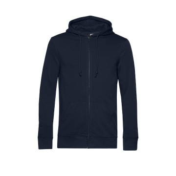 WU35B B&C Organic Zipped Hood 006 urban marineblauw