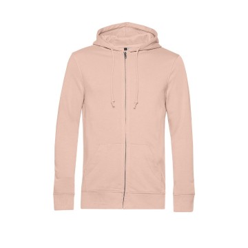 WU35B B&C Organic Zipped Hood 306 zacht rose