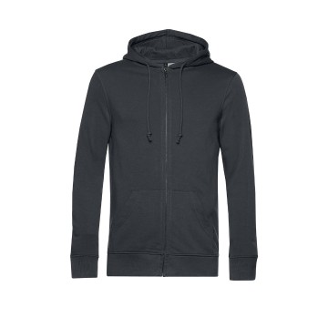 WU35B B&C Organic Zipped Hood 669 asfalt