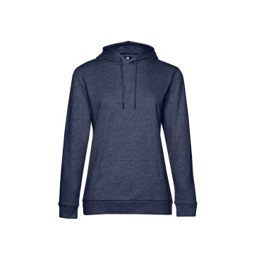 WW04W B&C #Hoodie 611 heather marineblauw