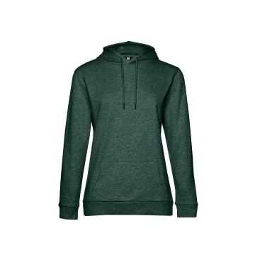 WW04W B&C #Hoodie 618 heather donkergroen