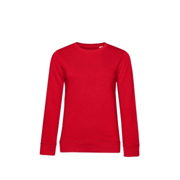WW32B B&C Organic Crew Neck sweater Women 004 rood