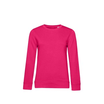 WW32B B&C Organic Crew Neck sweater Women 309 magenta