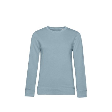 WW32B B&C Organic Crew Neck sweater Women 475 blauwe mist