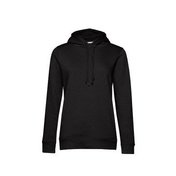 B&C Organic Hooded sweater WU33B zwart