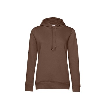 WW34B B&C Organic Hooded Women 137 mokka