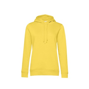 WW34B B&C Organic Hooded Women 205 geel fizz