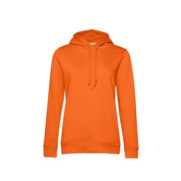 WW34B B&C Organic Hooded Women 233 puur oranje