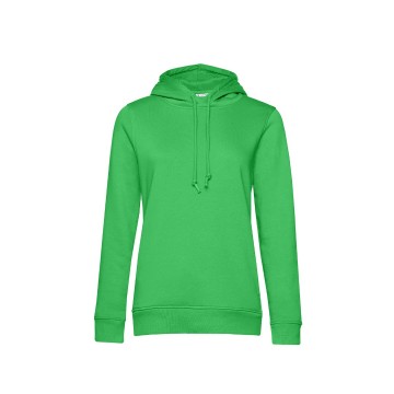 WW34B B&C Organic Hooded Women 515 appelgroen