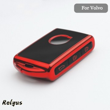 Zachte auto tpu autosleutel case cover shell voor volvo xc40 xc60 s90 xc90 v90 2017 2018jpg640x640 rood