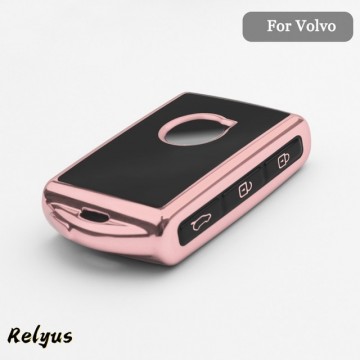 Zachte auto tpu autosleutel case cover shell voor volvo xc40 xc60 s90 xc90 v90 2017 2018jpg640x640 rose